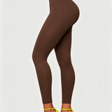 High Waist Ribbed Waistband Seamless Butt Lifting Yoga Leggings