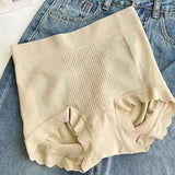 High Waist Tummy Tuck Cotton Antibacterial Bottom Seamless Underwear