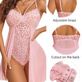 Lace Bodysuit Sexy Nighty Mesh Sleepwear