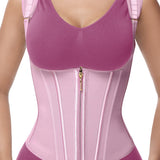 Adjustable Strap Double Compression Hourglass Zipper Waist Trainer Vest