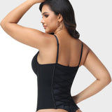 Adjustable Strap Thong Bodysuit Lace Up Back Tummy Control Shapewear
