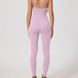 Front Zip High Waist Butt Lifting Workout One Piece Jumpsuit