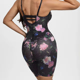 Shapewear Deep V Convertible Strap Mid-Thigh Bodysuit