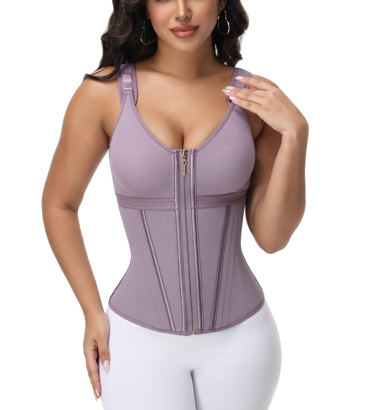 Sorelyne® Girdles Colombianas Zip Front Steel Bone Tummy Control Waist Trainer