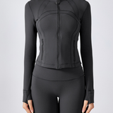 Long Sleeve Cropped Workout Yoga Jacket