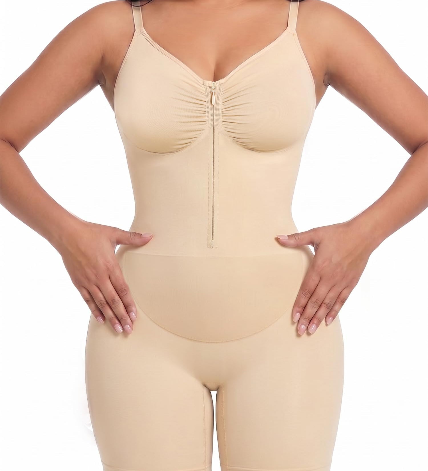 Seamless Sculpt Mid-Thigh Zipper Bodysuit