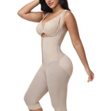 Double Compression Tummy Control Mid-length Shapewear with Detachable Waist Trainer