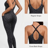 High Compression Zip Front Deep V Adjustable Strap Shapewear Jumpsuit