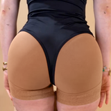 Low Waist Seamless Sheer Mesh Butt Lift Shaping Shorts