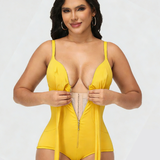 Sorelyne® Shaping V Neck Swimsuit with Zipper and Bow