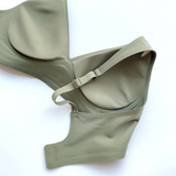 Seamless V-Neck Wireless Push Up Bra