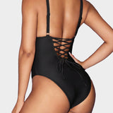 Shapewear Tummy Control Push Up V-Neck One-Piece Swimsuit