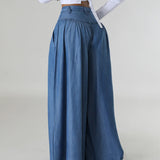 Trendy Casual High Waisted Wide Leg Jeans for Women