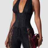 Sexy Lace Corset Jumpsuit