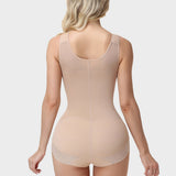 Lace V Neck  Adjustable Strap Tummy Control Butt Lifting Zipper Bodysuit
