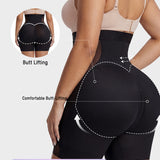 High Waist Zipper Tummy Control Butt Lifting Mid Thigh Mesh Shapewear Shorts