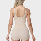 V Neck Adjustable Strap Tummy Control Butt Lifting Zipper Shaper