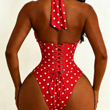 Hourglass Corset Body Shaper Waist Cincher Swimsuit Two-Piece Set