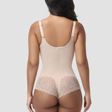 Sorelyne® Lace Trim Double Compression Shapewear Bodysuit