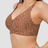 Leopard Print Wireless Full Coverage Support Bra