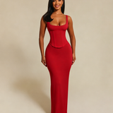 Hourglass Figure Body Shaper The Corset Maxi Dress Two-Piece Set