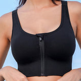 Shockproof Push Up Anti Sagging Sports Bra With Front Zipper for Women