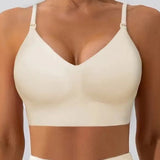 U Shaped Backless Seamless Wire Free Push Up Bra