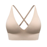 Deep V Triangle Cup Beautiful Back Bra With Adjustable Strap