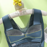 V Neck Lace Thin Anti Exposure Seamless Minimizer Vest Bra