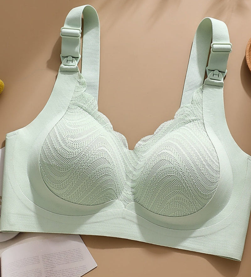 Front Buttoned Push up Wireless Bra Maternity Nursing Bra