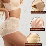 Mesh Tummy Control Butt Lift Smoothing Shaping Shorts With Sponge Pad