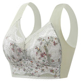 Full Coverage Elegant Floral Lace Push up Wireless Bra