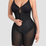 Full-Body Compression Girdle Shaper with Mesh Thigh Panels