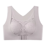 Seamless Front Buckle Push up Wireless Bra Correcting Hunchback