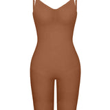 Seamless Backless Mid Length Tummy Control Shapewear Bodysuit