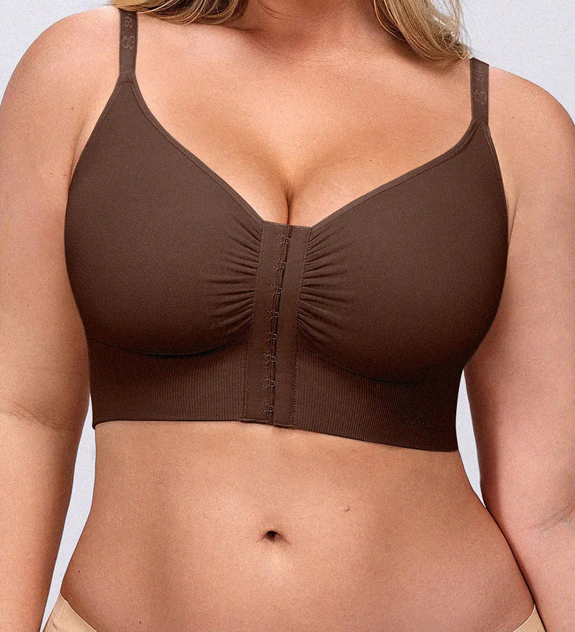 Adjustable Strap Front Hook Smoothing Unlined Wireless Bra
