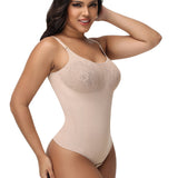 Sorelyne® Sexy Bust Flower Cut Out Thong Shapewear Bodysuit