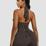 Hourglass Figure The Corset Body Shaper Waist Cincher Capri Jumpsuit Two-Piece Set