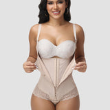 Sorelyne® Lace Trim Double Compression Shapewear Bodysuit
