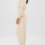 Cozy V Neck Baggy Long Sleeve Jumpsuit