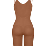 Seamless Backless Mid Length Tummy Control Shapewear Bodysuit