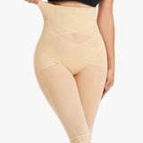 Women's High Waist Lace Trim Sheer Mesh Shapewear Shaping Pants
