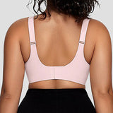 Mesh Patchwork V Neck Comfort Seamless Push up Shaping Bra