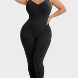 High Compression Front Zip Full Length Bodysuit Shapewear