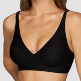 Seamless V-Neck Wireless Push Up Bra