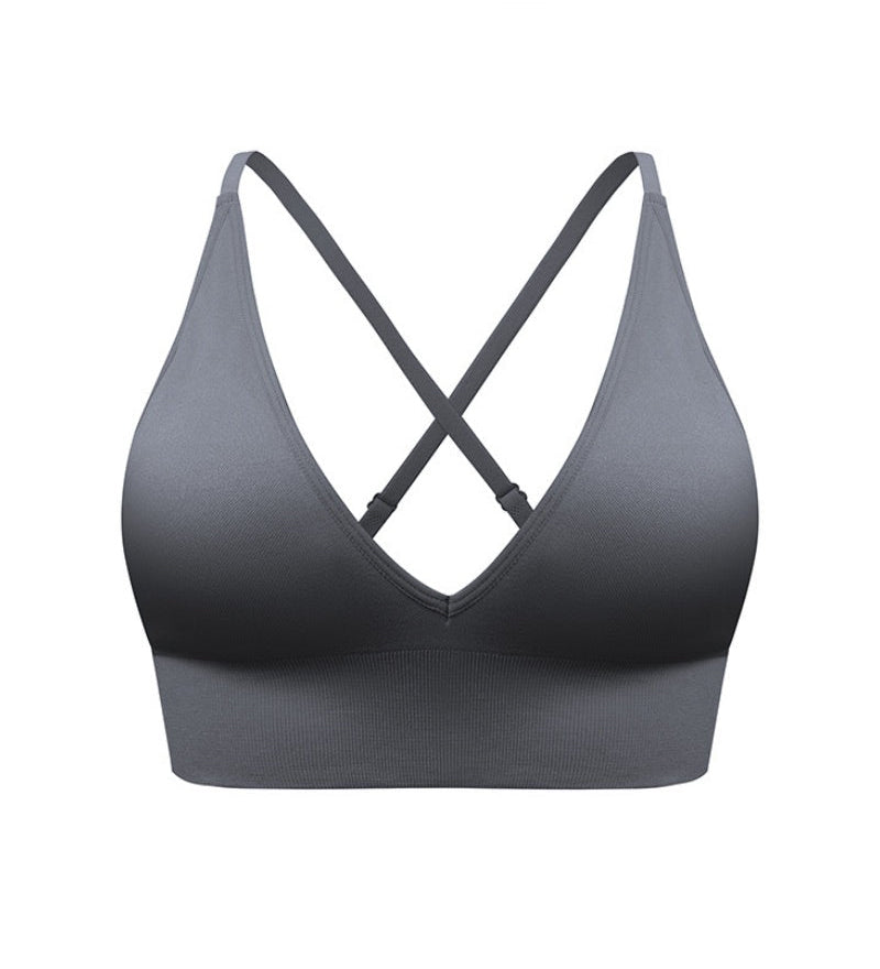 Deep V Triangle Cup Beautiful Back Bra With Adjustable Strap