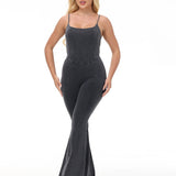 Sorelyne® Sexy Suspenders Sleeveless Flared Jumpsuit With Back Zipper