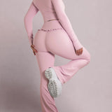Ballet Ruffle Sports Tight-Fitting Height Elasticity Fitness Yoga Set