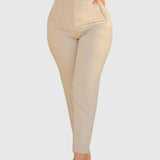 Women's Tailored Pleat High Waist Side Pocket 9-point Pants