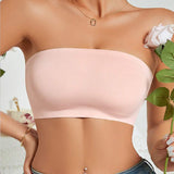 Wireless Strapless Bandeau Bra Seamless Stretch Non Padded Push Up Bralette